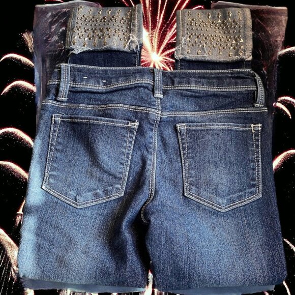 Blue Spice Distressed Stud Jeans - Little Girl - Picture 5 of 8